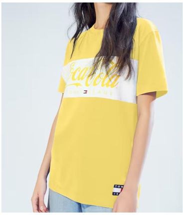 Tommy Hilfiger T -Shirt Żółty Coca Cola R. M - zdjęcie 2