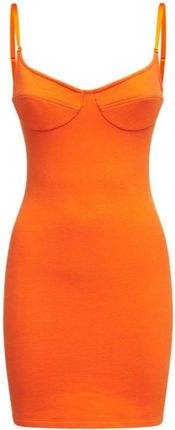 Calvin Klein Sukienka Gorsetowa - Pomarańczowa Mini Dopasowana Rozmiar L K20K203542Sbd