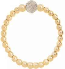 Lamimi Handmade Pierścionek Elastyczny Gold One Labradoryt