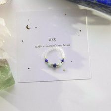 Lamimi Handmade Pierścionek Dla Byka Z Kamieniami Naturalnymi