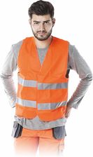 R.E.I.S. Kos-5 - Kamizelka Ostrzegawcza Z Dwoma Poziomymi Pasami Odblaskowymi Pomarańczowy 4Xl