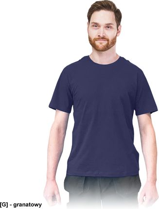 TSR-REGU - t-shirt męski o standardowym kroju, 100% bawełna - granatowy S