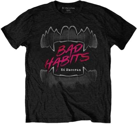 Ed Sheeran Koszulka Bad Habits Unisex Black S