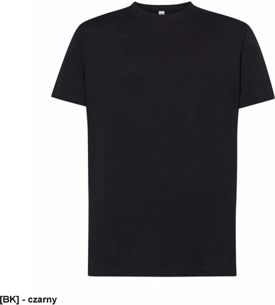 T-shirt JHK TSRA 150 - męski z krótkim rękawem wzmocniony lycrą ściągacz, 100% bawełna, 155-160g - czarny 4XL