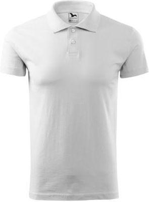 KOSZULKA POLO SINGLE J. męska T-SHIRT BAWEŁNA Biała