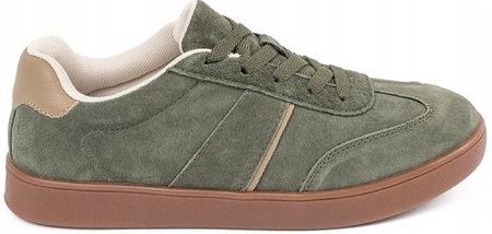 Zamszowe zielone sneakersy Sergio Leone 41