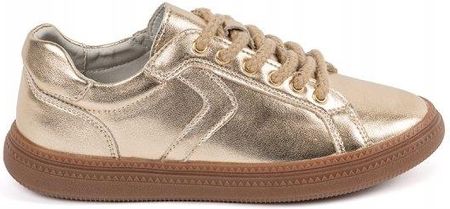 Złote sneakersy damskie skórzane Sergio Leone 41