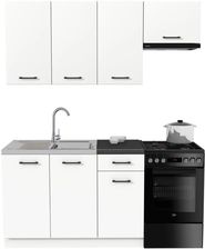 Zdjęcie Fabryka Mebli Rawa Zestaw Mebli Kuchennych Presto 170cm Płyta Laminowana Biały/Biały - Szadek