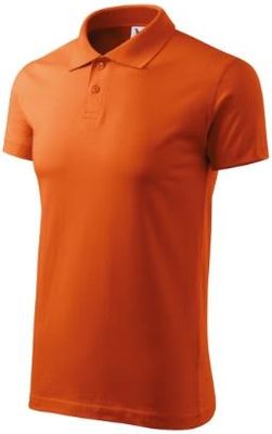 KOSZULKA POLO SINGLE J. męska T-SHIRT BAWEŁNA Pomarańczowa - zdjęcie 3
