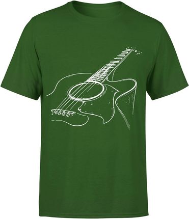 Z instrumentem Gitara Męska koszulka (XL, Zielony)