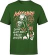 Macabre Z Pentagramem Japońskim Napisem Trupią Czaszka Męska koszulka (XXL, Zielony)