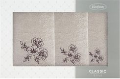 Zdjęcie Eurofirany Komplet Ręczników W Pudełku 2Szt. 70X140 On Ona Beżowy Brązowy - Stargard