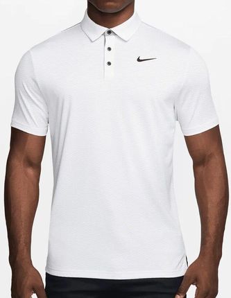 Nike Dri-Fit Tour Texture Mens White/Black M Koszulka Polo