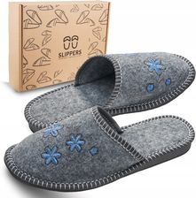 Zdjęcie Kapcie Damskie Filcowe Ciepłe Pantofle Domowe Trwałe Rozmiar 37 - Kołaczyce