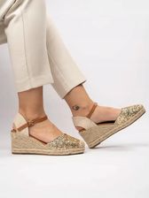 Damskie Espadryle LOLA NA KOTURNIE ZŁOTE 39