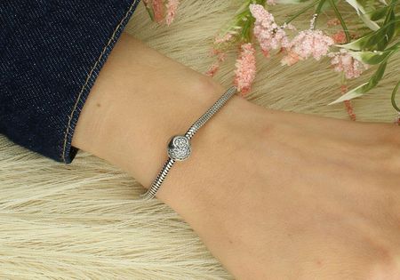 Diament Charms srebrny 925 Myszka Miki z cyrkoniami – Moments | TBCH000000-104 | Do bransoletki modułowej - zdjęcie 2