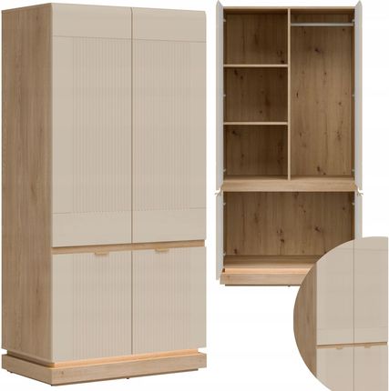 Liveo Szafa Milton Ml08 4D Dąb Cremona Torro Kaszmir Mat