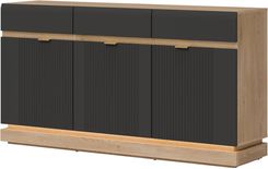 Zdjęcie Liveo Komoda Milton Ml03 3D3S Dąb Cremona Torro Antracyt Mat - Brok