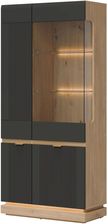 Zdjęcie Liveo Witryna Milton Ml06 4D Dąb Cremona Torro Antracyt Mat - Rumia
