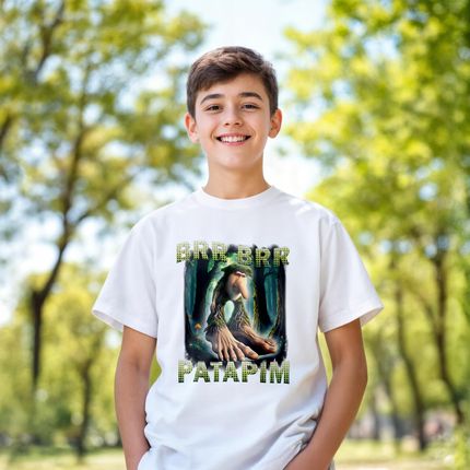 Koszulka biała dziecięca Fatpim viral tiktok brainrot mem r. 122 - zdjęcie 6