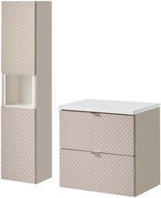 Comad Zestaw Mebli Viva Cashmere Szafka Z Blatem White 60Cm Słupek 30Cm (SETVICBWHITE60CMSHC)