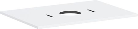 HANSGROHE Xilesa E Blat 78 x 55cm z wycięciem na środku pod umywalkę nablatową bez otworu na baterię biały mat 54275700
