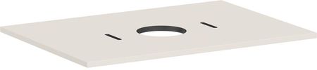 HANSGROHE Xilesa E Blat 78 x 55cm z wycięciem na środku pod umywalkę nablatową bez otworu na baterię piaskowy beż matowy 54275780