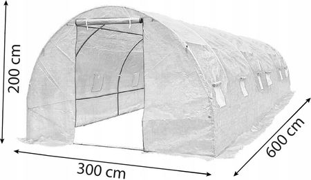 4Iq Group Tunel Foliowy Szklarnia Premium Siatka 3X6M Biały Stelaż 19⌀ Mocny 1824184665 - zdjęcie 6