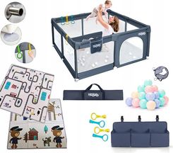 Zdjęcie Isere Kojec Dla Dzieci Premium 120X120 Mata Piankowa Kulki Organizer Gąbki - Oświęcim