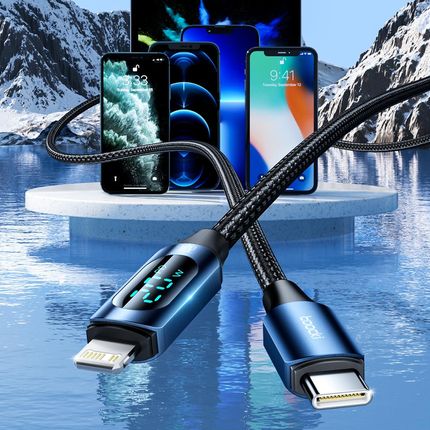 Toocki Pd20W Typ C Apple Lightning 2M Z Wyświetlaczem Do Iphone 14 7 - zdjęcie 2