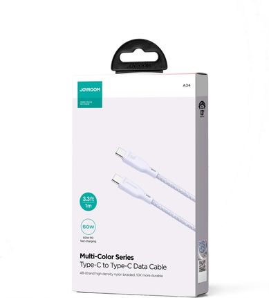 Joyroom Multi Color Series S A34 Usb C Pd 60W 1M Fioletowy - zdjęcie 4