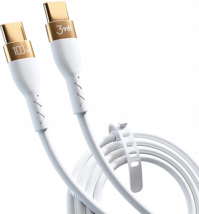 3Mk Hyper Silicone Cable Usb C 100W 2M Biały - zdjęcie 6