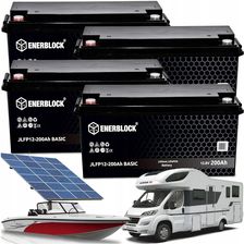 Enerblock 4Xakumulator Lifepo4 12V 200Ah Litowy Bms Do Kampera Fotowoltaiki Ups Łodzi JLFP12200BASIC