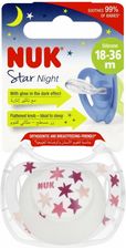 Zdjęcie Nuk Smoczek Uspokajający Silikonowy 18-36m Star Night Różowy 10739749 - Płoty