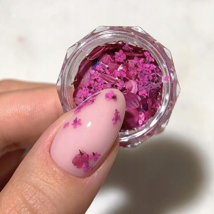 Semilac Suszone Kwiaty Do Zdobienia Paznokci Flower Flakes Wild Orchid - zdjęcie 4