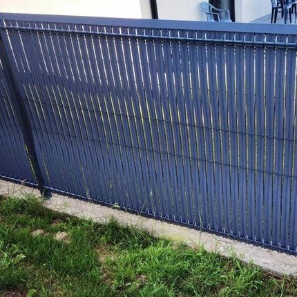 Rattanart Antracytowa Osłona Na Płot Listwy Ogrodzenie Panele Lamele 122X250cm 1825440809 - zdjęcie 6