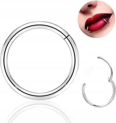 Bizu Kolczyk Piercing Srebrny Clicker Kółko Kółeczko Lobe Nostril Tytan 1,0/8 - zdjęcie 6
