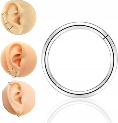Bizu Kolczyk Piercing Srebrny Clicker Kółko Kółeczko Lobe Nostril Tytan 1,0/8 - zdjęcie 5