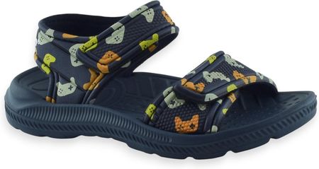 Lekkie sandały piankowe na rzep na lato dla chłopca Axim 25446 Granatowe