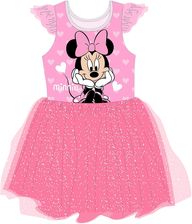 Różowe sukienka dla dziewczynki z tiulowym dołem Myszka Minnie