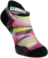 Skarpety merino damskie Smartwool Run Targeted Cushion Brushed Print Low Ankle Socks - power pink
