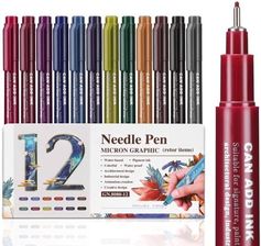 Aamazon Deal Cienkopisy Szkicowanie Kreślarskie 0,5Mm 12Szt. Kol