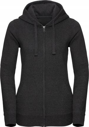 Bluza damska z kapturem rozpinana Szary Melanż r. L