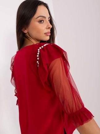 Bluzka Bordowy - zdjęcie 3
