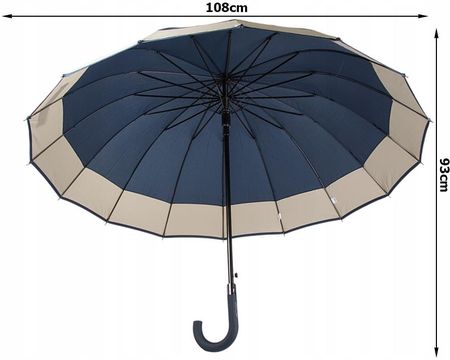 elegancki duży parasol rządowy mocny xxl antypoślizgowa rączka automatyczny - zdjęcie 5