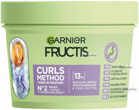Garnier Fructis Curls Method Mask Nawilżająca Maska Do Włosów Kręconych 370ml