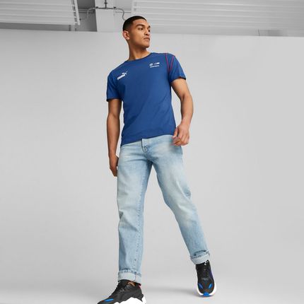 Koszulka męska Puma BMWMMS MT7 niebieska 62121504 - zdjęcie 2