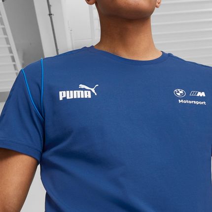 Koszulka męska Puma BMWMMS MT7 niebieska 62121504 - zdjęcie 4