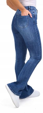 401_ Spodnie damskie dzwony Flare jeans szeroka nogawka _M/38 - zdjęcie 2