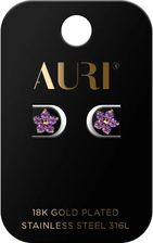 Zdjęcie Auri kolczyki sztyfty damskie Kwiatki Fioletowe - Lipsk